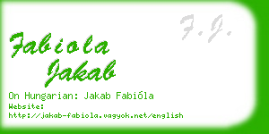 fabiola jakab business card